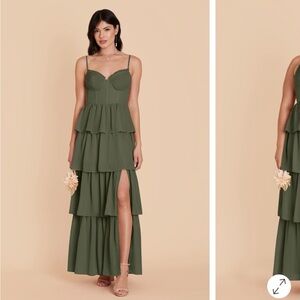 Birdy Grey Olive Tiered Maxi Dress